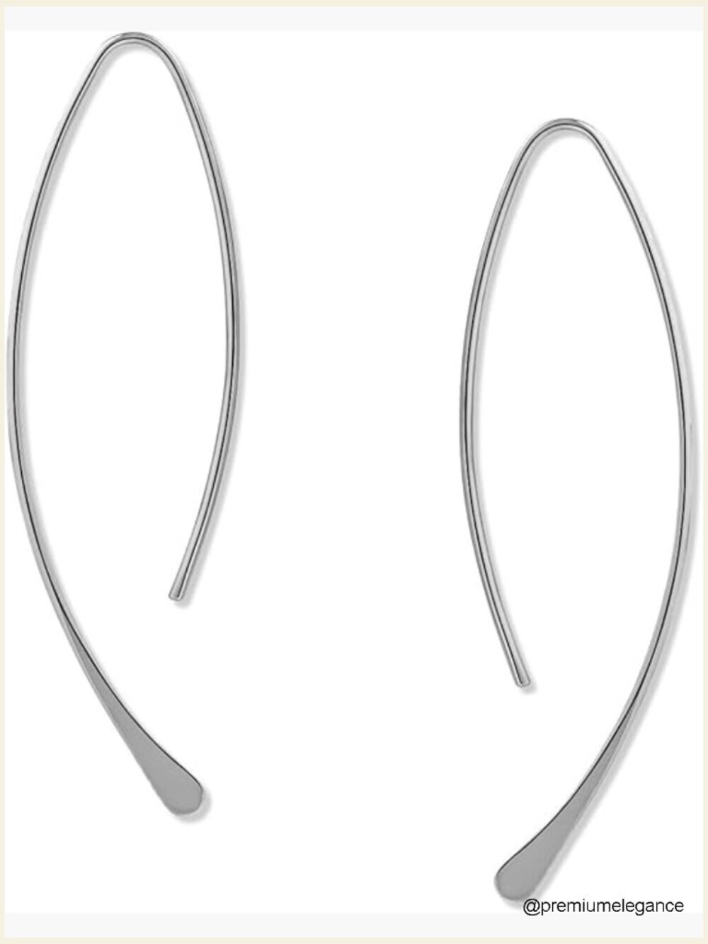 Lightweight Hypoallergenic Threader Hoop Earrings - Dangle Drop Earrings for